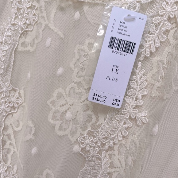 NWT Anthropologie Tiny Oriana Long-Sleeve Lace Top 1X - Picture 11 of 16